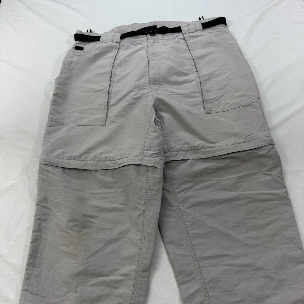 The‎ North Face Convertible Zip Off Hiking Pants Men XL Belted Gray Nylon